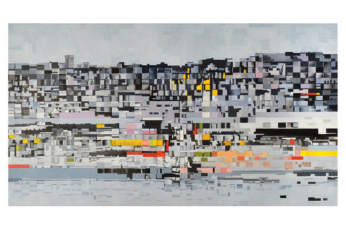 Perturbazione  16 -   2018 olio su tela cm. 60 x 110  