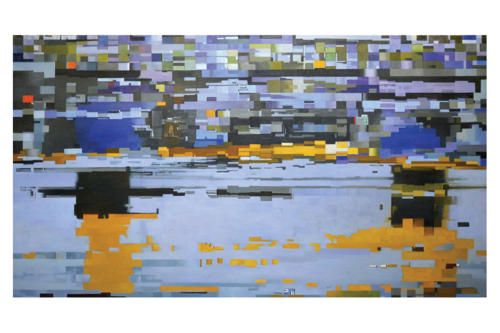 Perturbazione  15 -   2017 olio su tela cm. 60 x 110  